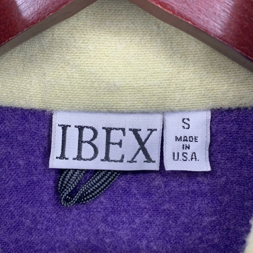 Ladies IBEX Cirque Size Small Purple Zip Jacket Schoeller Wool‎ Blend USA Made - Picture 8 of 11